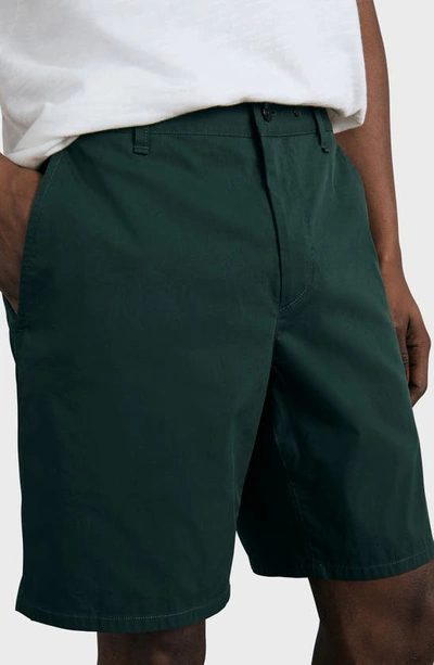 Rag & Bone Perry Paperweight Cotton Blend Chino Shorts In Forest