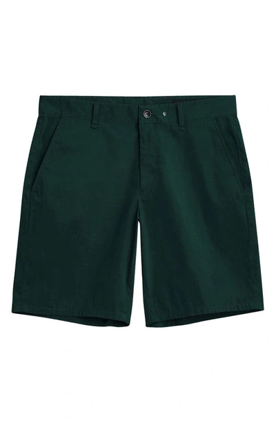 Rag & Bone Perry Paperweight Cotton Blend Chino Shorts In Forest
