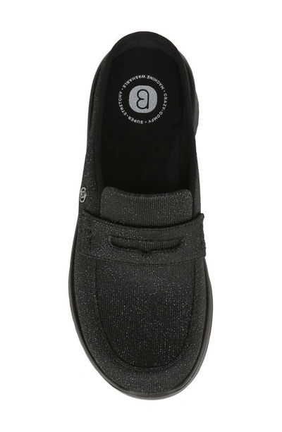 Bzees Georgia Sparkle Penny Keeper Mule In Black Sparkle