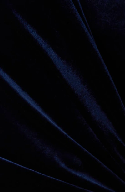 Adrianna Papell One-shoulder Velvet Jumpsuit In Midnight