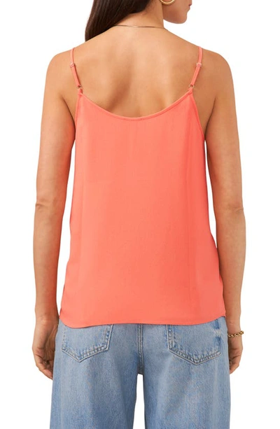 Shop 1.state Pintuck V-neck Camisole In Persimmon Orange