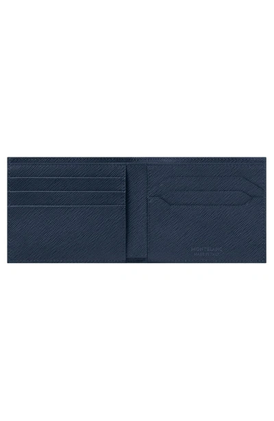 Shop Montblanc Sartorial Leather Wallet In Ink Blue