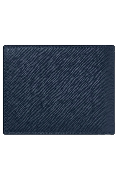 Shop Montblanc Sartorial Leather Wallet In Ink Blue