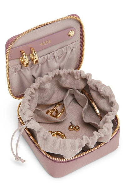 Shop Tumi Leather Jewelry Case In Pearl Pink