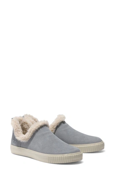 Shop Timberland Skyla Bay Faux Fur Lined Sneaker In Light Grey Suede