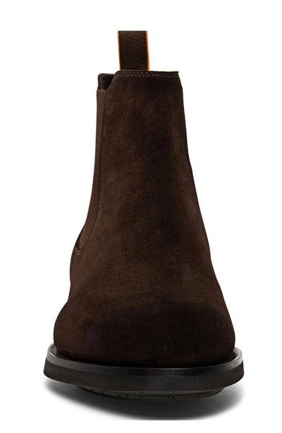 Shop Santoni Enver Chelsea Boot In Dark Brown-t50