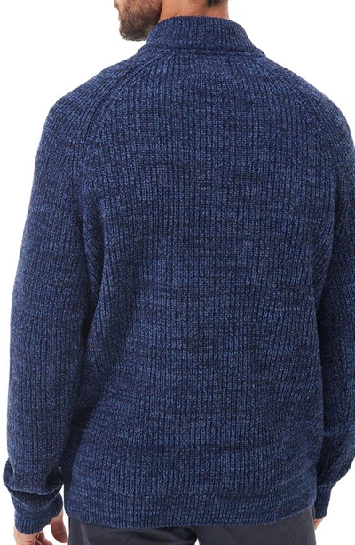 Barbour Horseford Wool Half-zip Sweater In Navy