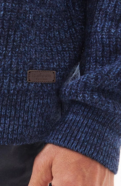 Shop Barbour Horseford Wool Half-zip Sweater In Navy