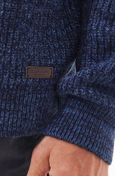 Barbour Horseford Wool Half-zip Sweater In Navy