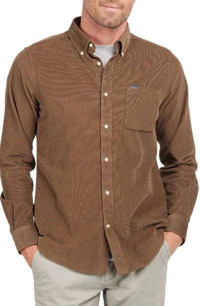 Shop Barbour Ramsey Corduroy Button-down Shirt In Brown