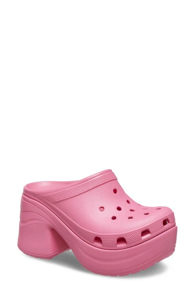 Shop Crocs Siren Platform Clog In Hyper Pink
