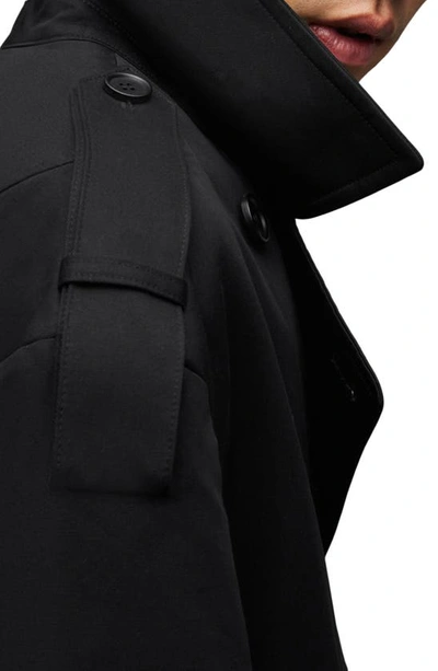 Shop Allsaints Spencer Belted Trench Coat In Black