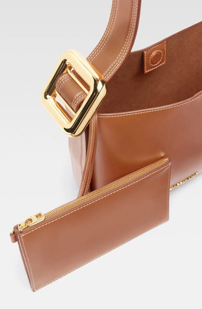 Shop Jacquemus Le Petit Regalo Leather Shoulder Bag In Light Brown 2 811
