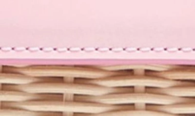 Shop Jacquemus Le Chiquito Moyen Wicker Bag In Pale Pink 405