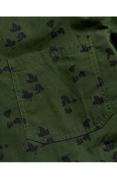 Shop Billy Reid Kudzu Tuscumbia Leaf Print Button-down Shirt In Evergreen/ Pine Green