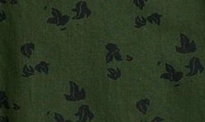 Shop Billy Reid Kudzu Tuscumbia Leaf Print Button-down Shirt In Evergreen/ Pine Green