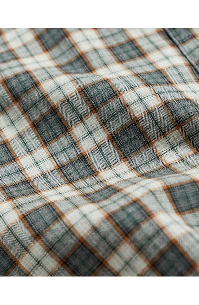 Shop Billy Reid Regular Fit Plaid Flannel Button-up Shirt In Grey/ Tan