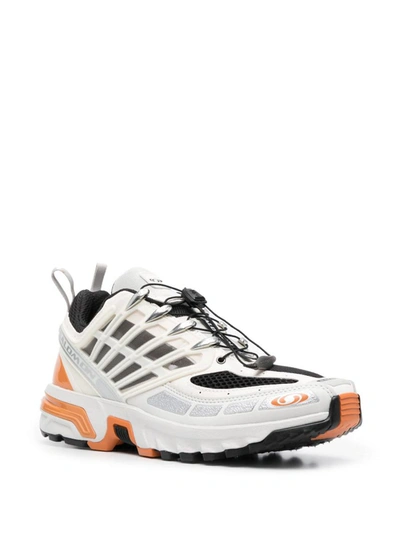 Shop Salomon Sneakers In White Orange