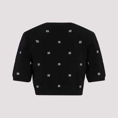 Shop Givenchy Short Sleeves Cropped Top In Black
