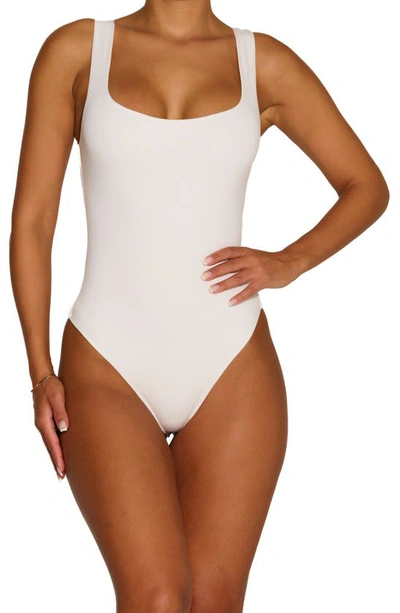 Shop N By Naked Wardrobe Bare Square Neck Bodysuit In White