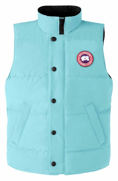 Shop Canada Goose Kids' Vanier Down Vest In Boulevqard Blue / Navy