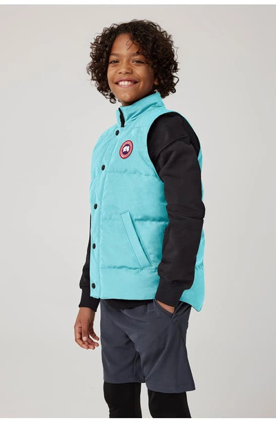 Shop Canada Goose Kids' Vanier Down Vest In Boulevqard Blue / Navy
