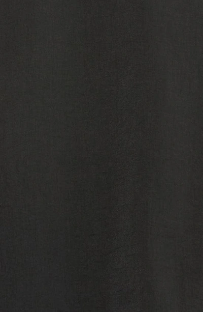 Barefoot Dreams Dream Washed Satin Button-up Pajama Shirt In Black