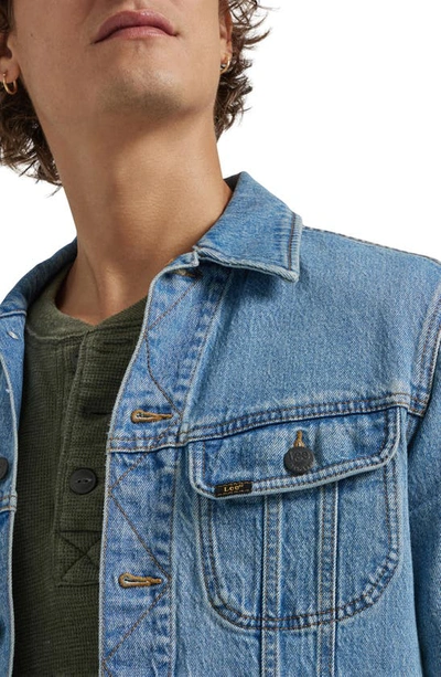 Shop Lee Essential Relaxed Rider Denim Jacket In Downtown