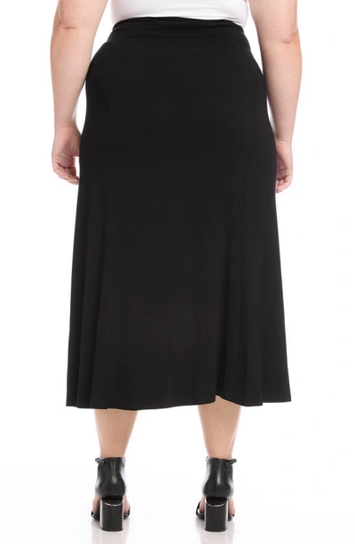 Karen Kane Jersey Midi Skirt In Black