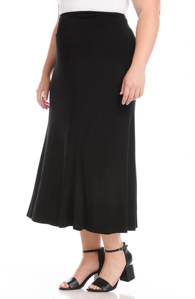 Karen Kane Jersey Midi Skirt In Black
