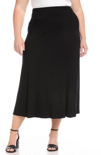 Karen Kane Jersey Midi Skirt In Black