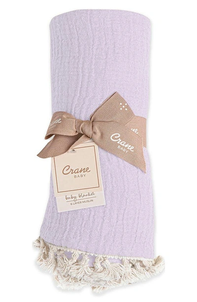 Shop Crane Baby Muslin Blanket In Lilac