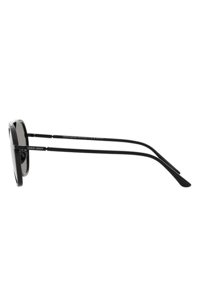 Shop Armani Exchange 53mm Pillow Sunglasses In Matte Black