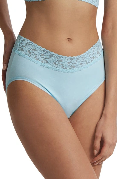 Shop Hanky Panky Cotton French Briefs In Butterfly Blue