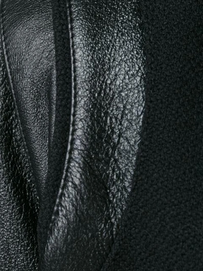 Saint Laurent Gabardine And Leather Teddy Jacket