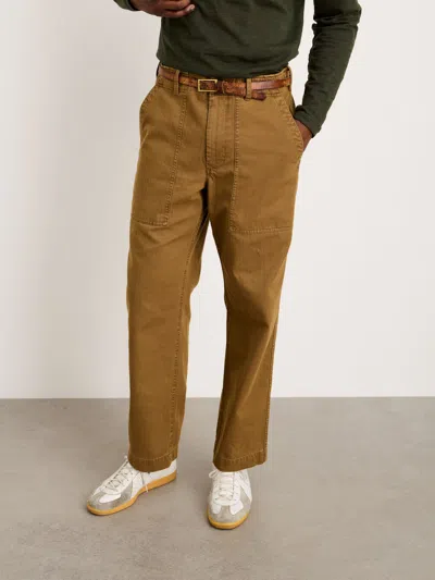 Alex Mill Field Pant In Herringbone In Dark Khaki