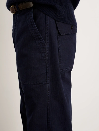 Shop Alex Mill Field Pant In Herringbone In Navy