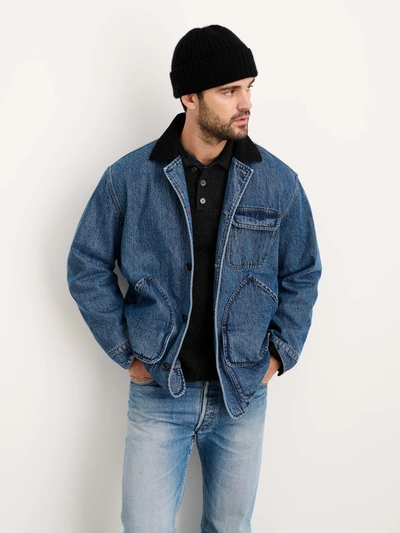Alex Mill Frontier Jacket In Vintage Wash Denim In Weathered Indigo