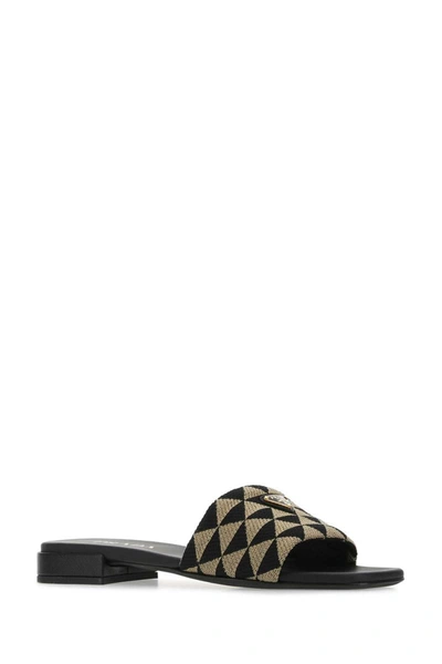 Shop Prada Slippers In Multicoloured