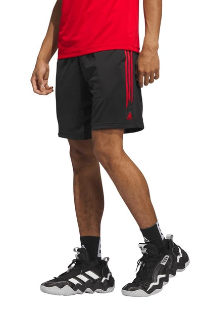 Shop Adidas Originals Legends Basketball Shorts In Black/ Better Scarlet