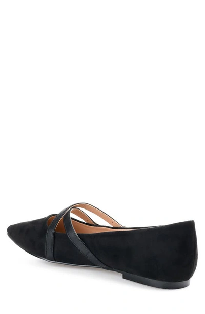 Journee Collection Womens Patricia Slip On Pointed Toe Ballet Flats In Black