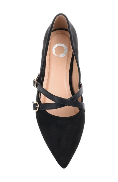 Journee Collection Womens Patricia Slip On Pointed Toe Ballet Flats In Black