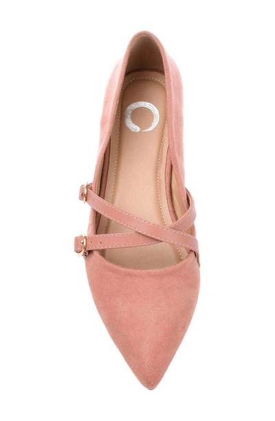 Journee Collection Womens Patricia Slip On Pointed Toe Ballet Flats In Blush