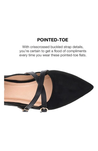 Journee Collection Womens Patricia Slip On Pointed Toe Ballet Flats In Black