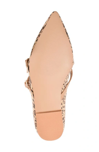 Journee Collection Womens Patricia Slip On Pointed Toe Ballet Flats In Leopard