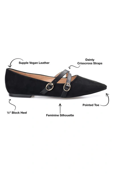 Journee Collection Womens Patricia Slip On Pointed Toe Ballet Flats In Black