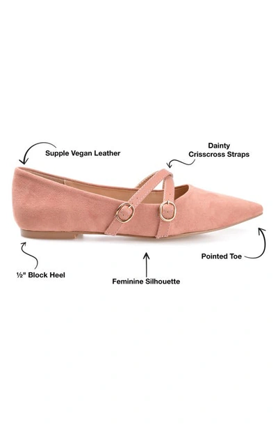 Journee Collection Womens Patricia Slip On Pointed Toe Ballet Flats In Blush