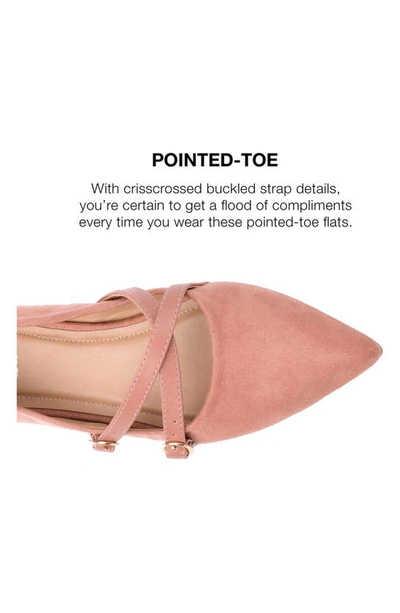 Journee Collection Womens Patricia Slip On Pointed Toe Ballet Flats In Blush