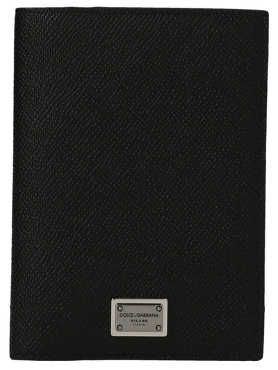 Shop Dolce & Gabbana Logo Passport Holder In Black
