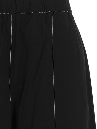 Shop Ganni 'elasticated Curve' Pants In Black